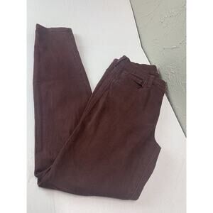 Madewell High Riser‎ Skinny Jeans Size 27 Womens Stretch Maroon Burgundy